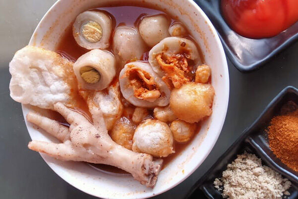 Baso Aci ayam suwir pedas